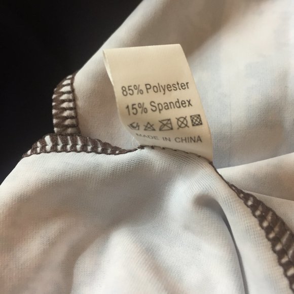 Red/White/Blue Abstract Floral Print Top Tankini Size XXL Solid Navy Blue Bottom - Picture 10 of 12